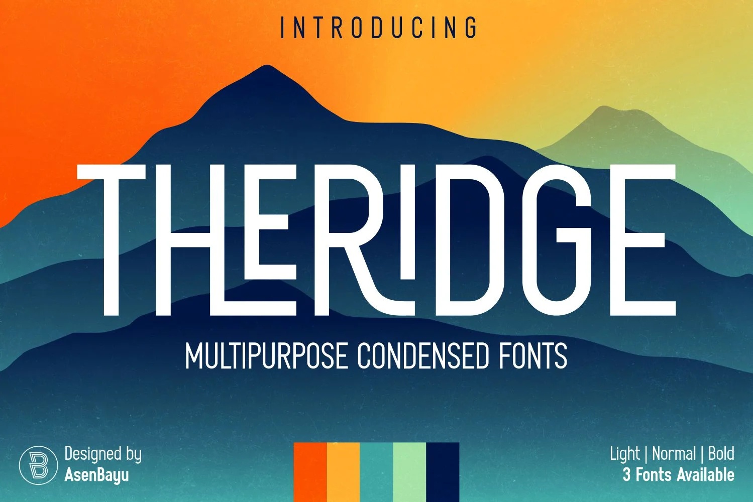 Theridge Light Font preview